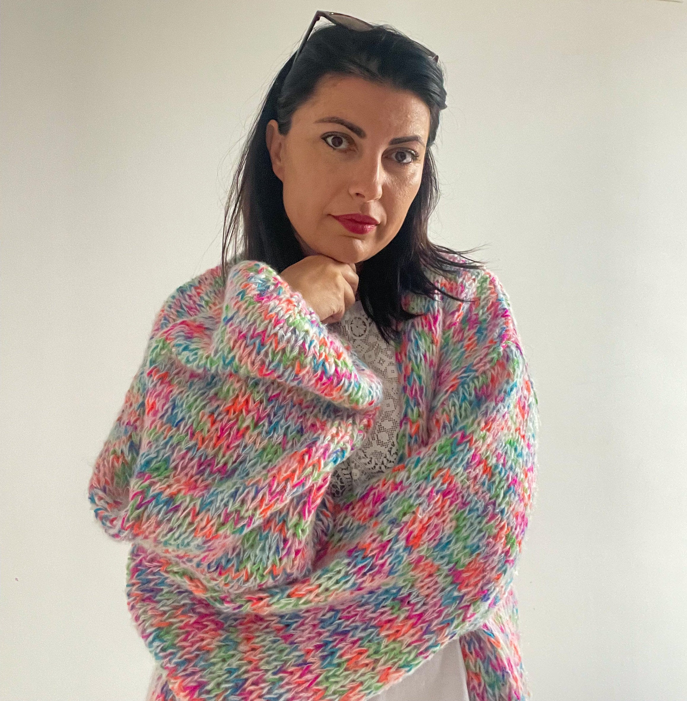 Colorful 2024 knit cardigan